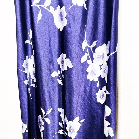 Vintage Halston Satin Peignoir Rose Maxi Sheer Feminine Dainty Dress - Picture 8 of 12